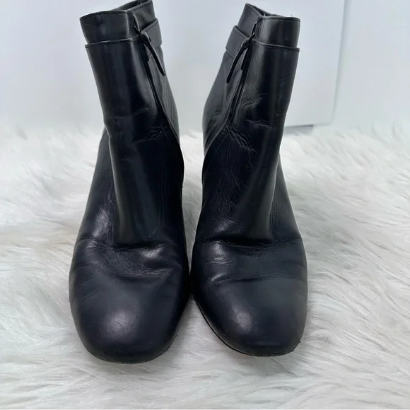 Tory Burch Sofia Wedge Bootie Black Nappa Leather - Picture 2 of 9